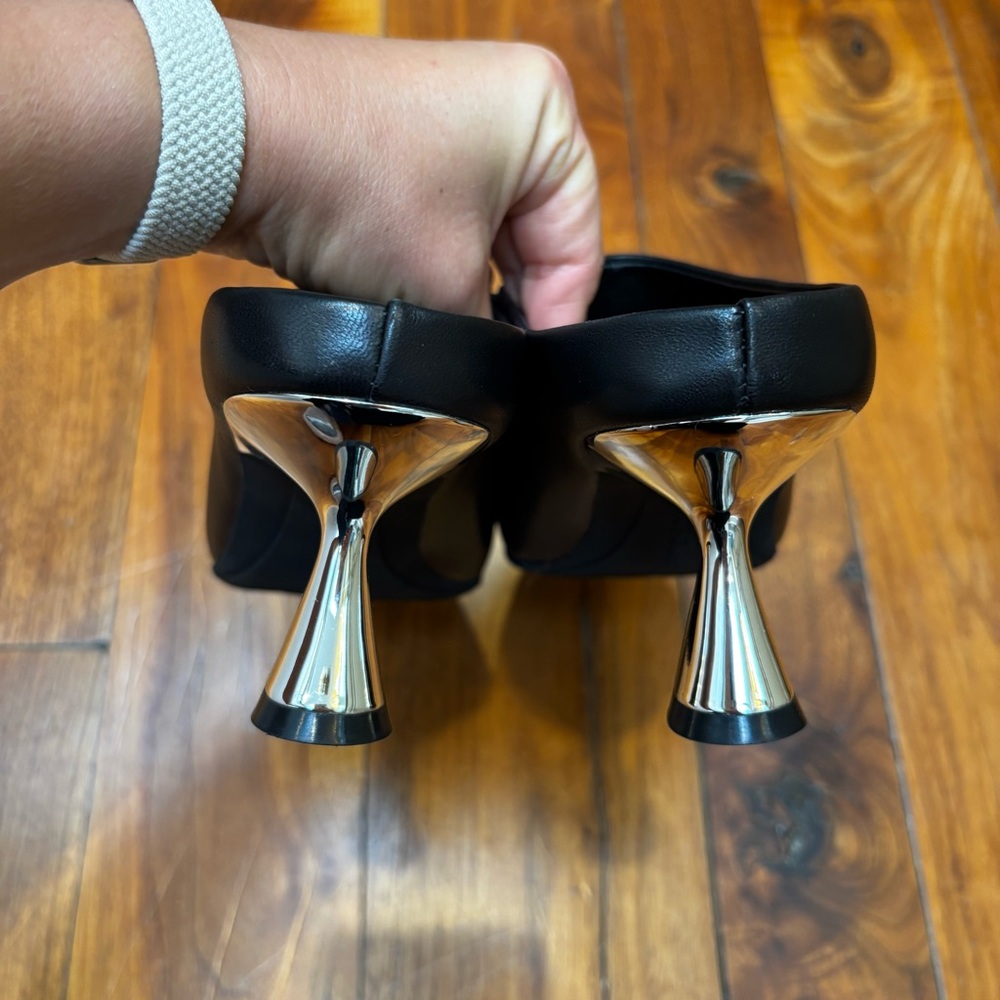 NEW Aerosoles Jama Pointed Toe Mule Black Leather 8 - Picture 8 of 11